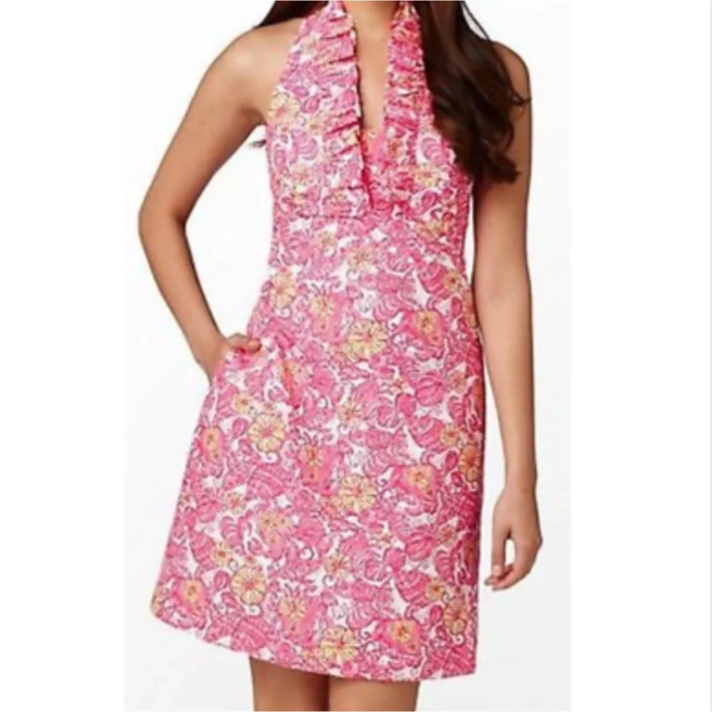 Lilly Pulitzer Lanvin Chum Bucket Halter Dress Sz 12